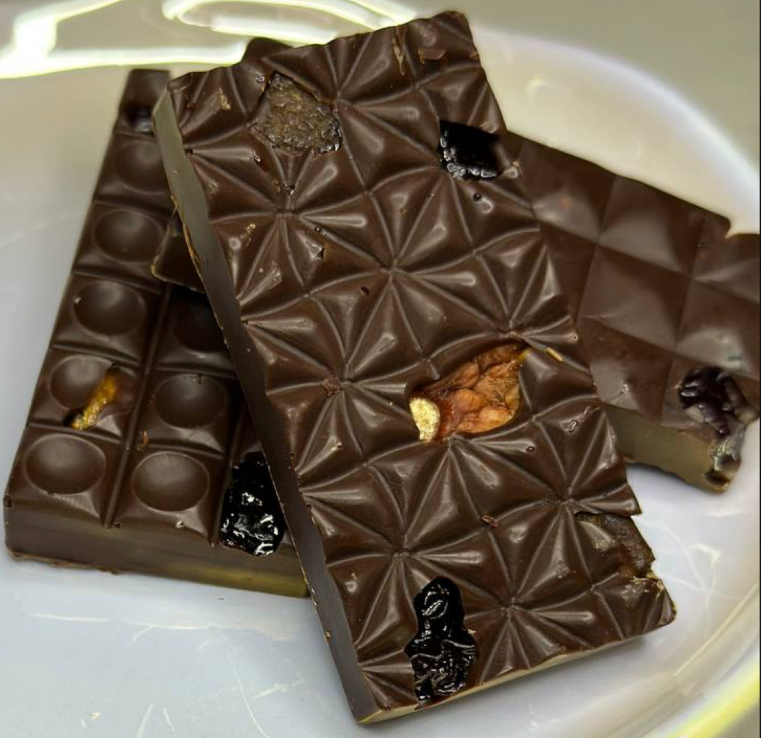 Dark Chocolate with Pecan nut and Dried fruit Bar (4-pc, ...oz)